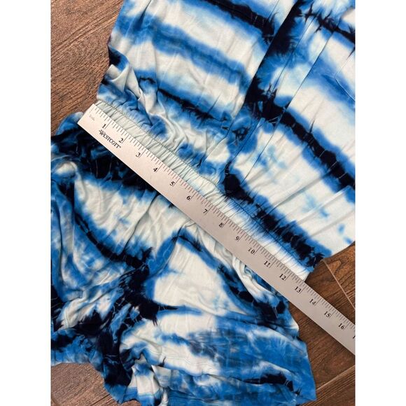 WOMENS YOUNG FABULOUS & BROKE BLUE TIE DYE LONG SLEEVE STRETCH KNIT ROMPER XS - Picture 10 of 12